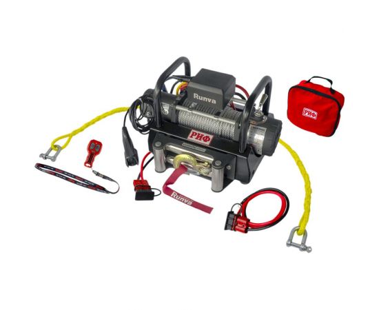 Переносная лебедка с площадкой и проводами РИФ 9500S стальной трос EWX9500S-KIT2 