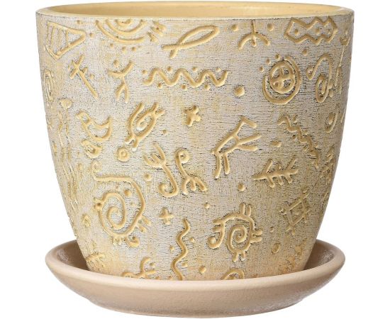 Горшок ООО КОМПОЗИТ Знаки желтый бутон №2. КБ-Б2-260-02 