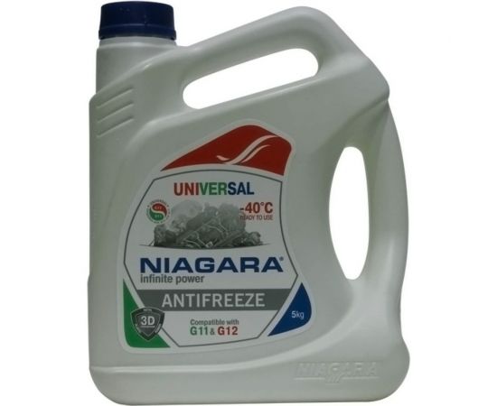 Охлаждающая жидкость NIAGARA Антифриз универсальный, совместим с G11 и G12, 5 кг 1001005011 