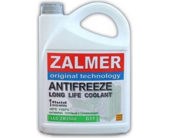 Антифриз ZALMER Antifreeze ZR3500 LLC G11 зеленый -35С, 5кг ZR35G005 