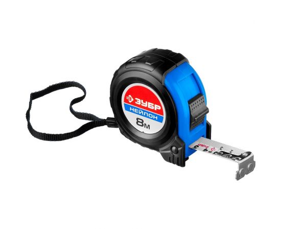 Рулетка Зубр ПРОФИ 8м/25мм ударостойкий обрезиненный корпус 34056-08-25_z02 
