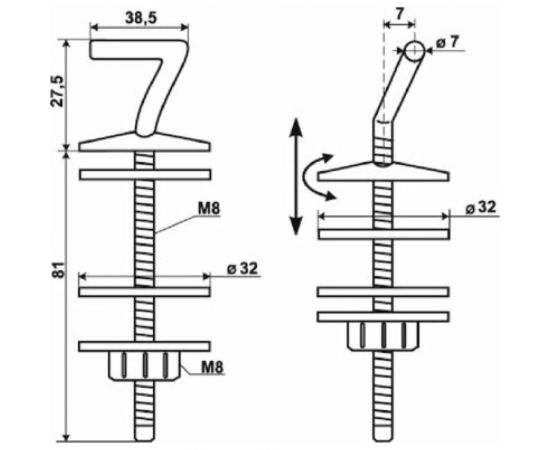 Крепежи для унитаза Wirquin из пластика 10981440 – изображение 2