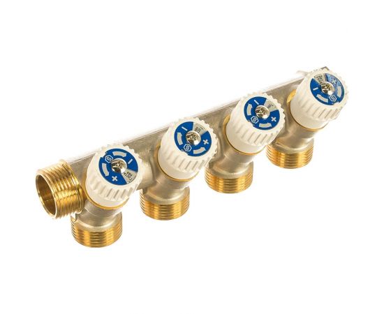 Распределительный коллектор STOUT 3/4, 4 отвода 3/4ЕК RG008S37S5IFP8 – изображение 2