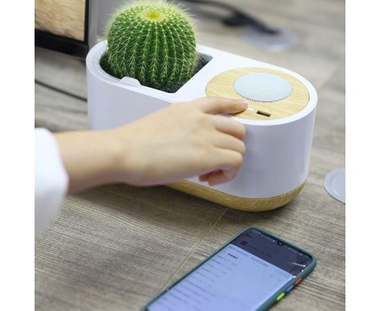 Интеллектуальный цветочный горшок с Bluetooth колонкой и автополивом Green Helper GZ302 – изображение 3