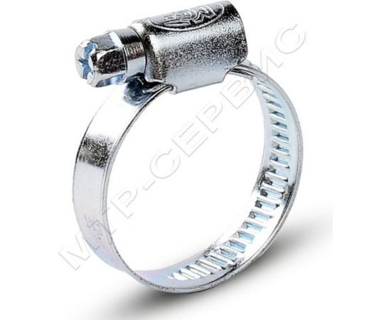 Обжимной хомут Госкреп 9 мм, оцинк., 60-80 мм, 2 шт. 11-0012500 – изображение 3