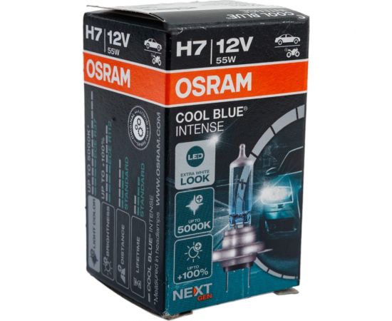 Автолампа Osram H7, 55 Вт, PX26d, +100 проц. COOL BLUE INTENSE NextGen, до 5000 K 64210CBN – изображение 7
