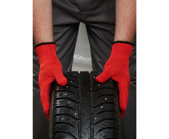 Трикотажные перчатки Фабрика перчаток, 2-слойные, с ПВХ, 7.5 класс, 6 нитей, красные, р.ХL/10 6-75-2С-КР-(XL) – изображение 8