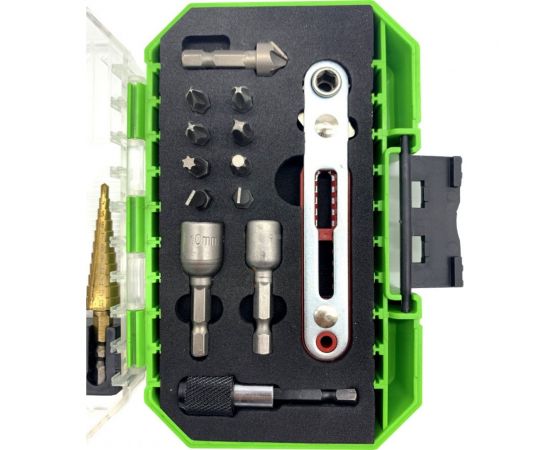 Набор бит, сверл и головок 18 предметов TORGWIN T994026 