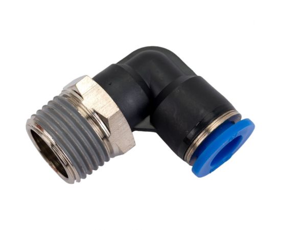 Фитинг цанговый угловой с наружной резьбой 1/2M для трубки диаметром 10 мм SHPI PL 10-R04 