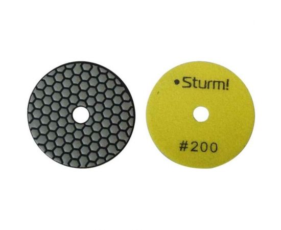 Круг алмазный гибкий шлифовальный АГШК (100 мм, P200, сухая шлифовка) Sturm 9012-D100-200 
