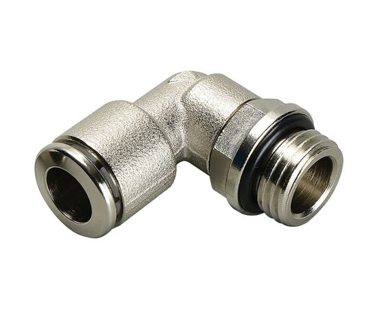 Фитинг L-образный 8 мм с наружной металлической резьбой G3/8" CDC Pneumatics BPL 08G03 