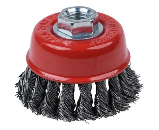 Щетка корщетка чашка усиленная YIDA 75 мм, М14, жесткая проволока TORGWIN T784757 