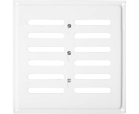 Решетка вентиляционная 200x200 мм, регулируемая, белый Домарт 170955 