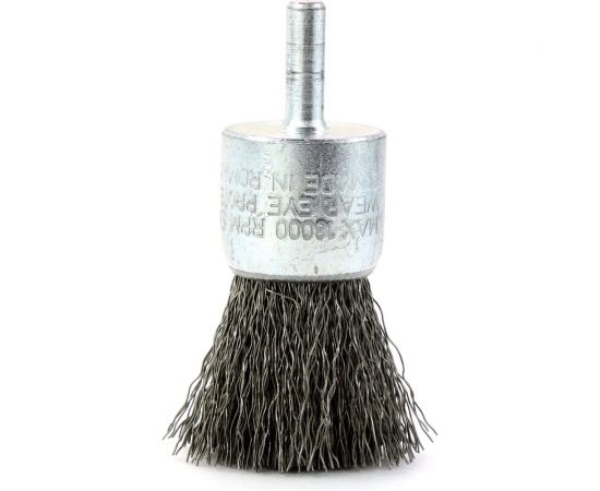 Щетка концевая для дрели 28х6 мм, проволока нержавеющая сталь 0.3 мм SIT 2495 