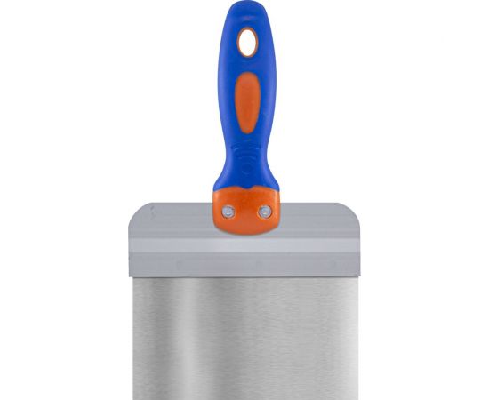 Фасадный шпатель РемоКолор ""GRAND"" прямой, нержавеющая сталь AISI430 0,4/0,42 мм, высота лезвия 100 мм, 150 мм 12-9-415 