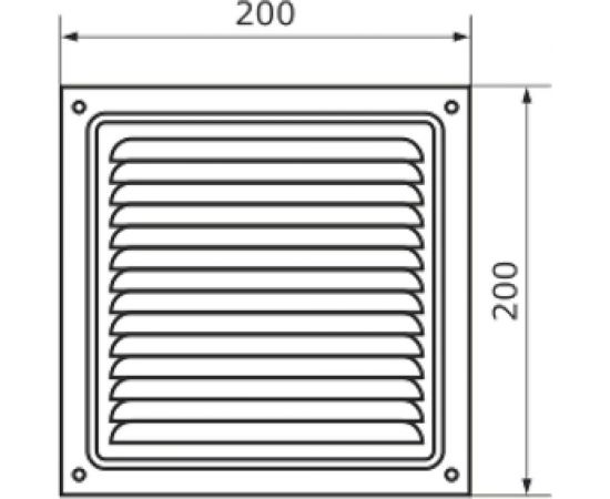 Решетка вентиляционная 200x200 мм, регулируемая, белый Домарт 170955 – изображение 2