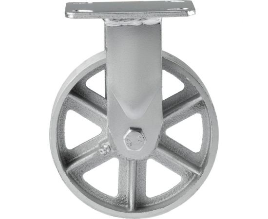 Колесо большегрузное чугунное без резины 150 мм неповоротное с площадкой FCs 63 А5 1000152 – изображение 2