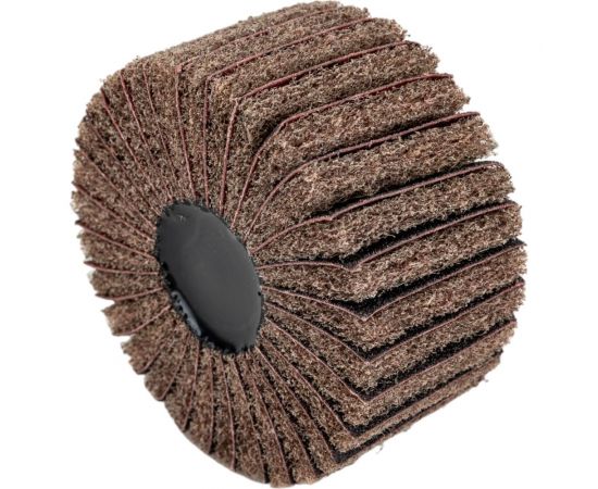 Щетка лепестковая комбинированная ROXTOP на шпинделе (80х40х6 мм; Р80+Medium) RoxelPro 135856 – изображение 2