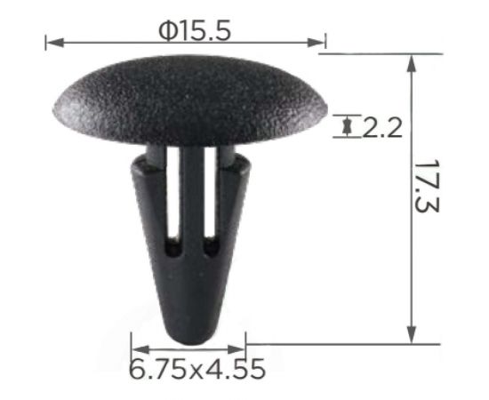 Крепеж Infiniti/Lexus/Mitsubishi/Nissan/Toyota 10 шт 27948M7002, 9046708008, MB332914 КрепАвто 0161 – изображение 2