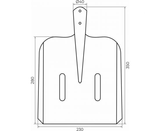 Совковая песочная лопата №2 s504-2 рельсовая сталь, 700±30гр. 039303 – изображение 2