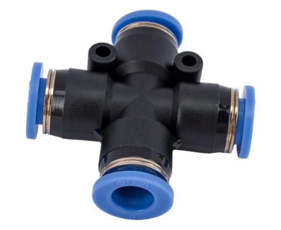 Фитинг цанговый крестообразный для соединения трубок диаметром 8 мм SHPI PZA 08 – изображение 2