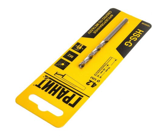 Сверло по металлу HSS-G (4.2х75/43 мм) ГРАНИТ 165048 – изображение 3