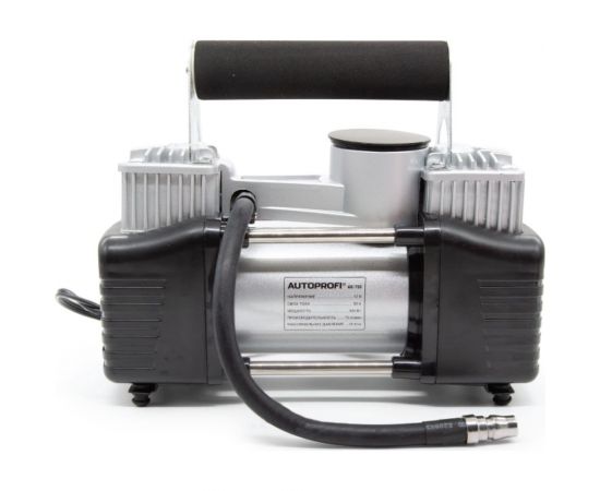 Воздушный компрессор AUTOPROFI 75 л./мин., 12v/30a, 300w, шланг 5 м., шнур питания 3 м., питание от акб, клапан для регулир. давления, набор из 4-х переходников для надувн. изделий, переходн – изображение 3