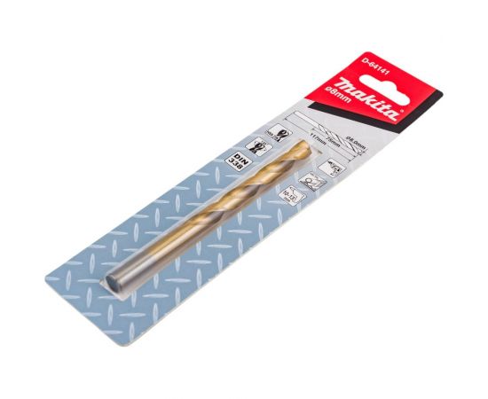 Сверло по металлу HSS-TiN (8х117 мм) Makita D-64141 – изображение 3