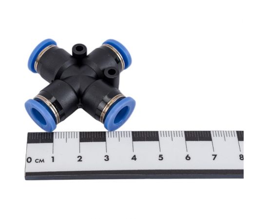 Фитинг цанговый крестообразный для соединения трубок диаметром 8 мм SHPI PZA 08 – изображение 3