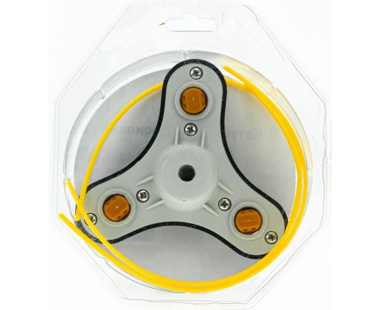 Катушка (головка) универсальная тип паук, 3 лопасти, гайка м10x1.25 lh левая резьба для триммера S.E.B. 202K-23 – изображение 3