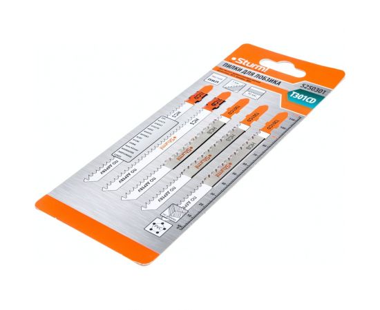 Пилки T301CD по дереву и пластику 115 мм, шаг 3 мм, 5 шт. Sturm 5250301 – изображение 3