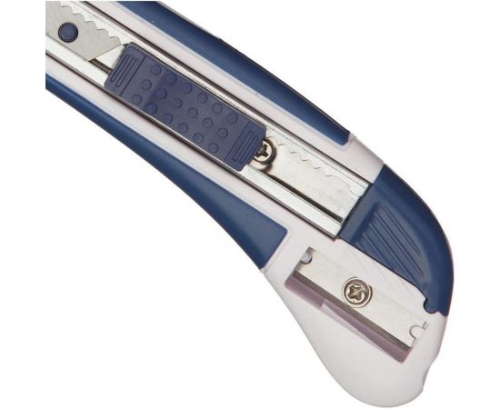 Канцелярский нож Attache Selection 9 мм, с антискользящими вставками и точилкой 280459 – изображение 3