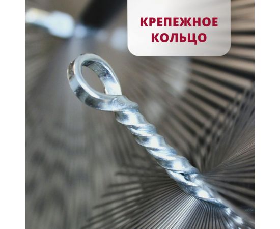 Щетка с креплением кольцом 200 мм, гайка 12x1.75 мм, сталь РОССТИН НФ-00022766 – изображение 4