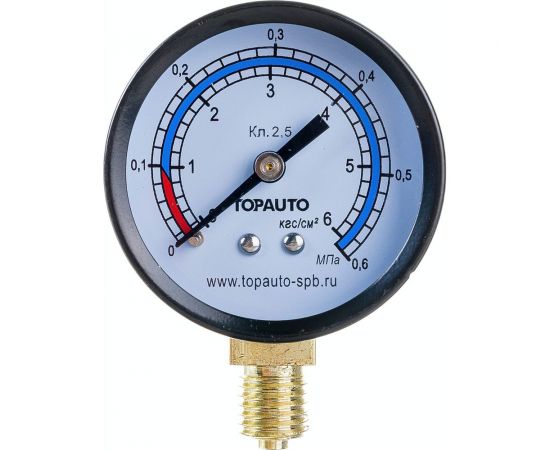 Манометр для ножного насоса ИЗМЕРИТ 6 атм TopAuto 14409 – изображение 4