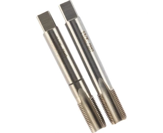 Метчик G 3/8 дюйма м/р комплект 2 шт. Р6М5 HORTZ 203809 – изображение 4
