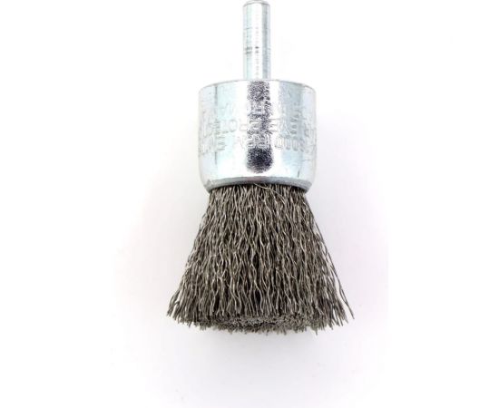 Щетка концевая для дрели 28х6 мм, проволока нержавеющая сталь 0.3 мм SIT 2495 – изображение 4