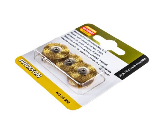 Щетка-диск латунная (5 шт; 22 мм) Proxxon PR- 28962 – изображение 4