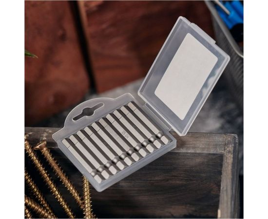 Бита шестигранная (10 шт; HEX6x50 мм; сталь S2) для шуруповерта KRANZ KR-92-0424 – изображение 5