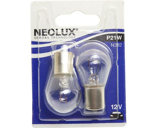 Автолампа NEOLUX P21W BA15s блистер, 2шт 12V 1 10 50 N382-02B 