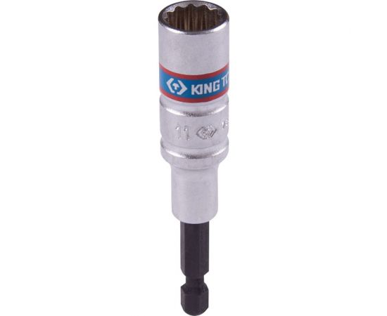 Головка двенадцатигранная 1/4"", 9х80 мм для шуруповерта KING TONY 76B809M 