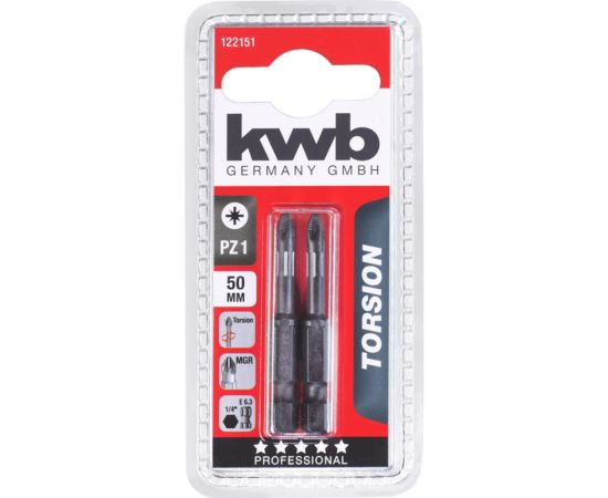 Бита PZ1 50 мм TORSION 2 шт. KWB 122151 