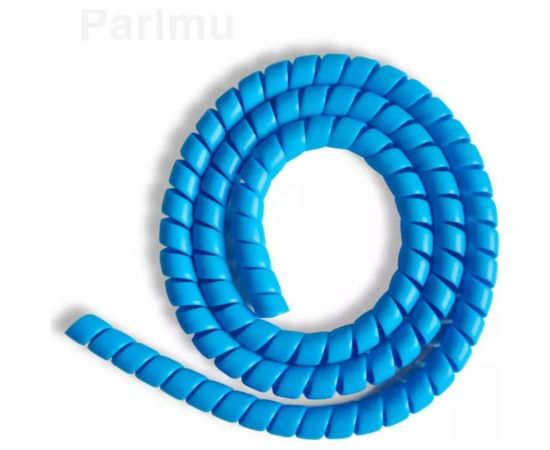 Спиральная пластиковая защита PARLMU SG-20-F14-k10 полипропилен размер 20, плоская поверхность, цвет голубой, длина 10 м PR0400200-10 