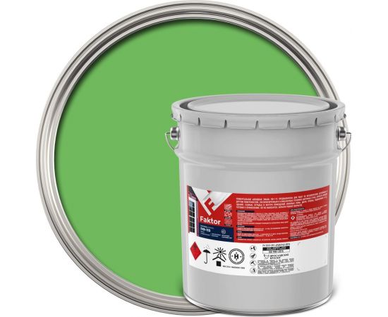 Универсальная эмаль ПФ-115 ЯРОСЛАВСКИЕ КРАСКИ FAKTOR салатная, барабан 20 кг 214735 