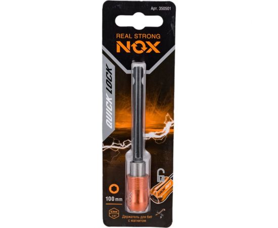 Держатель для бит QUICK LOCK (100 мм; карта; E6.3) NOX 350501 