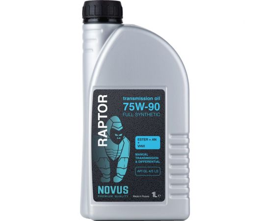 Трансмиссионное масло Новус NOVUS RAPTOR 75W-90 (ESTER+AN+VHVI) API GL 4/5 RAP202301 
