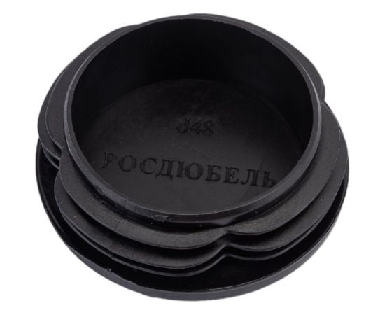 Внутренняя заглушка для трубы Tech-Krep D48 мм, черный пластик, 4 шт. пакет 155042 – изображение 2