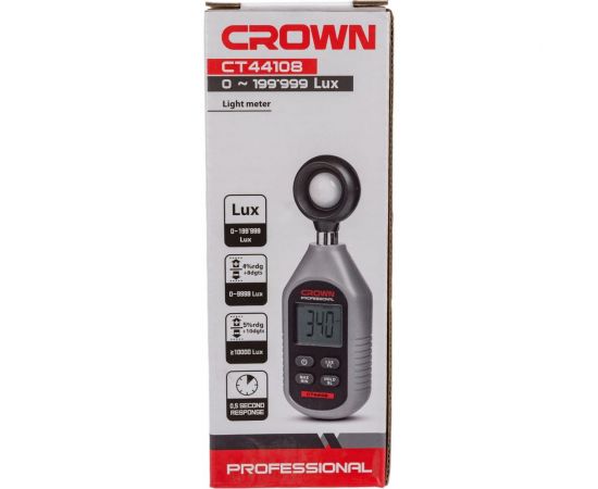 Измеритель люксметр освещенности Crown CT44108 – изображение 2