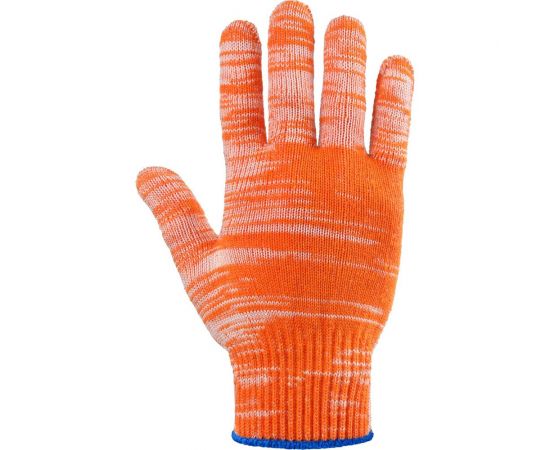 Трикотажные перчатки с ПВХ Фабрика перчаток плотные 10 класс, 6 нитей, оранжевые 6-10-ПЛ-ОР-(L) – изображение 2
