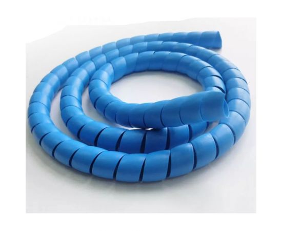 Спиральная пластиковая защита PARLMU SG-20-F14-k10 полипропилен размер 20, плоская поверхность, цвет голубой, длина 10 м PR0400200-10 – изображение 2