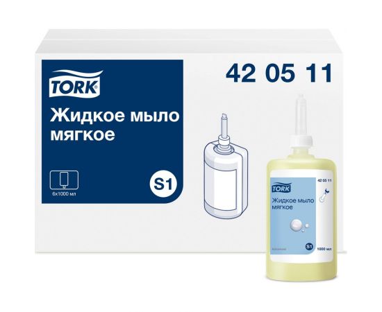 Жидкое мыло-крем для рук TORK Advanced 1 л., S1 арт.420511 25526 – изображение 3